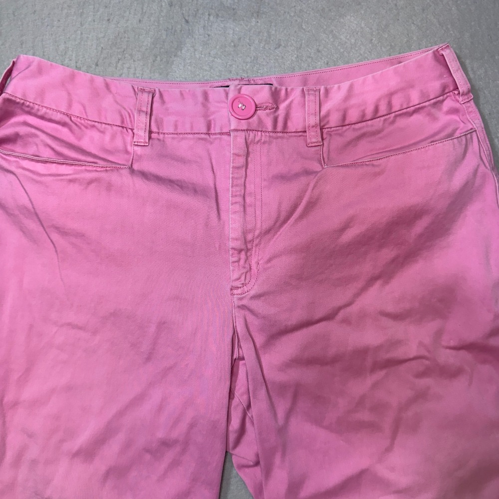 Jamaica Bay Capri Pants Womens 14 Pink Good Stretch Cotton Cropped Wide Leg